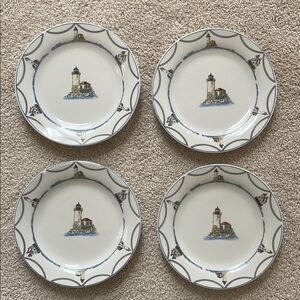 Oneidacraft On the Sea Salad Plates - Set of 4 - discontinued pattern